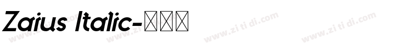 Zaius Italic字体转换